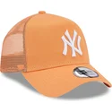 new-york-yankees-mlb-new-era-a-frame-league-essential-orange-trucker-cap