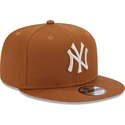 kasketter-flad-brun-snapback-9fifty-league-essential-fra-new-york-yankees-mlb-af-new-era