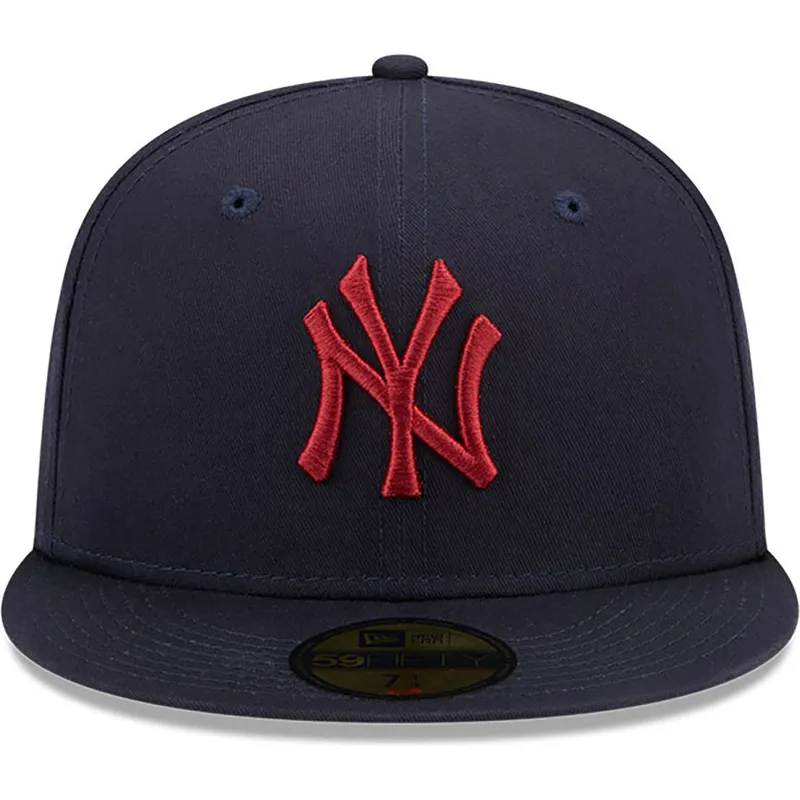 kasketter-flad-marinebla-tilpasset-59fifty-league-essential-fra-new-york-yankees-mlb-af-new-era