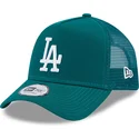 new-era-a-frame-league-essential-los-angeles-dodgers-mlb-green-trucker-hat