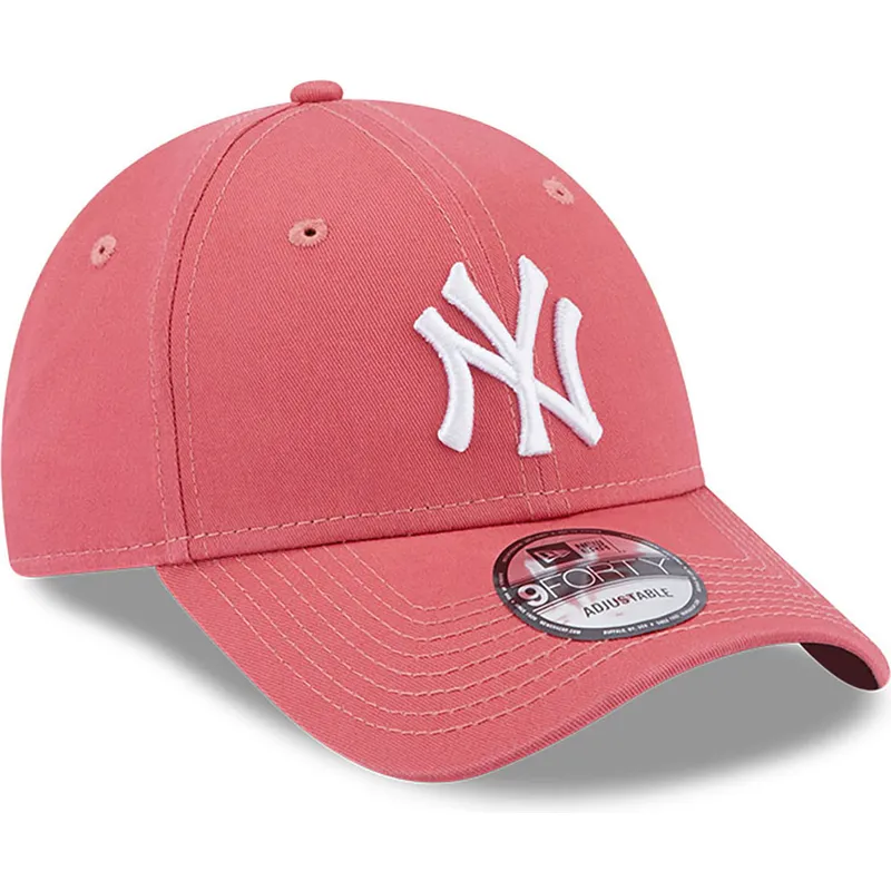 kasketter-buet-rosa-justerbar-rem-claro-9forty-league-essential-fra-new-york-yankees-mlb-af-new-era