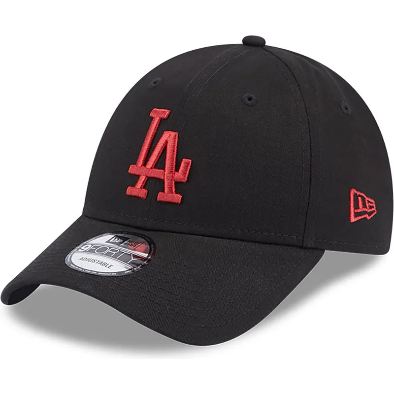 kasketter-buet-sort-justerbar-rem-9forty-league-essential-fra-los-angeles-dodgers-mlb-af-new-era