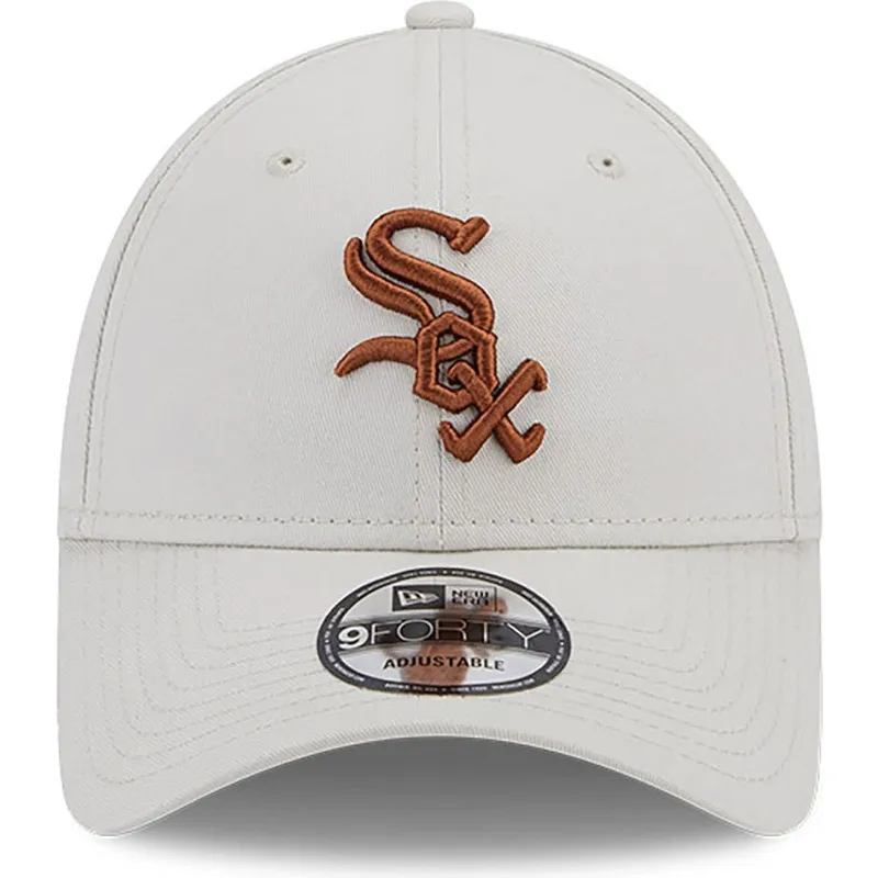 kasketter-buet-beige-justerbar-rem-marron-9forty-league-essential-fra-chicago-white-sox-mlb-af-new-era