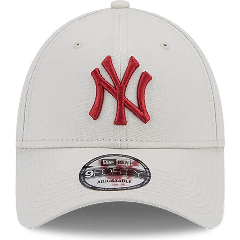 kasketter-buet-beige-justerbar-rem-9forty-league-essential-fra-new-york-yankees-mlb-af-new-era
