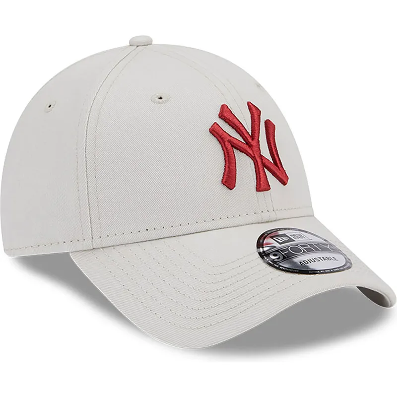 kasketter-buet-beige-justerbar-rem-9forty-league-essential-fra-new-york-yankees-mlb-af-new-era