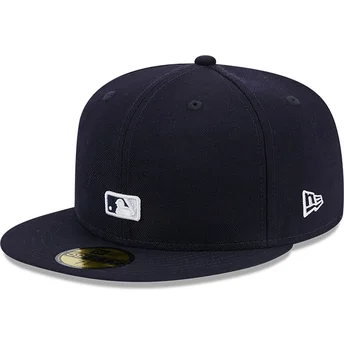 kasketter-flad-marinebla-tilpasset-59fifty-reverse-fra-new-york-yankees-mlb-af-new-era