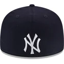 kasketter-flad-marinebla-tilpasset-59fifty-reverse-fra-new-york-yankees-mlb-af-new-era