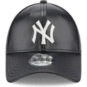 kasketter-buet-sort-justerbar-rem-9forty-leather-fra-new-york-yankees-mlb-af-new-era
