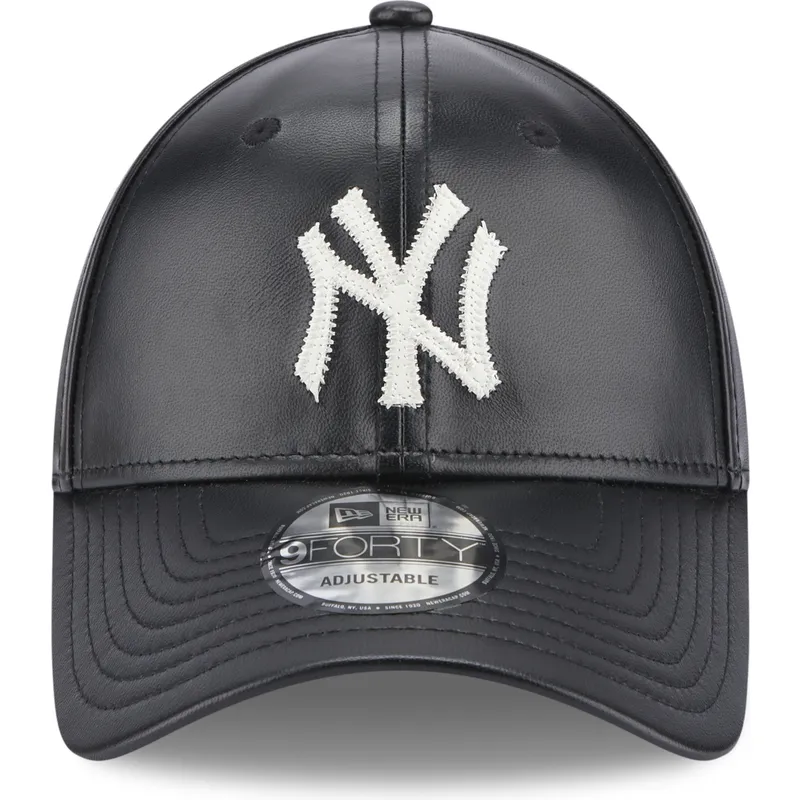 kasketter-buet-sort-justerbar-rem-9forty-leather-fra-new-york-yankees-mlb-af-new-era