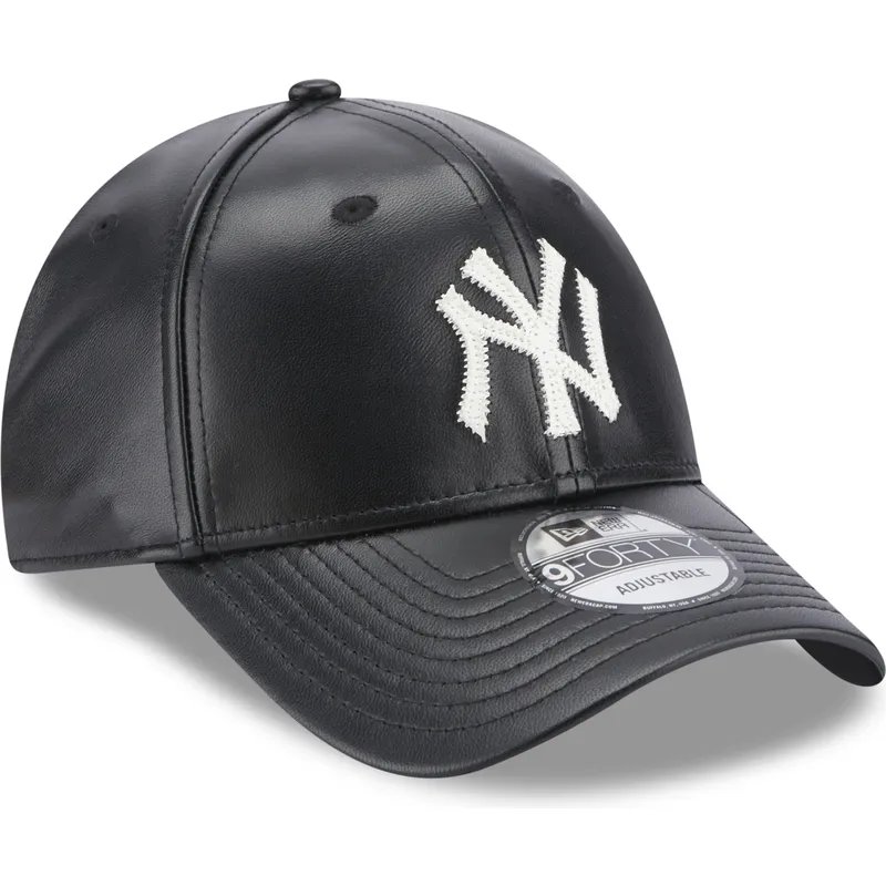 kasketter-buet-sort-justerbar-rem-9forty-leather-fra-new-york-yankees-mlb-af-new-era