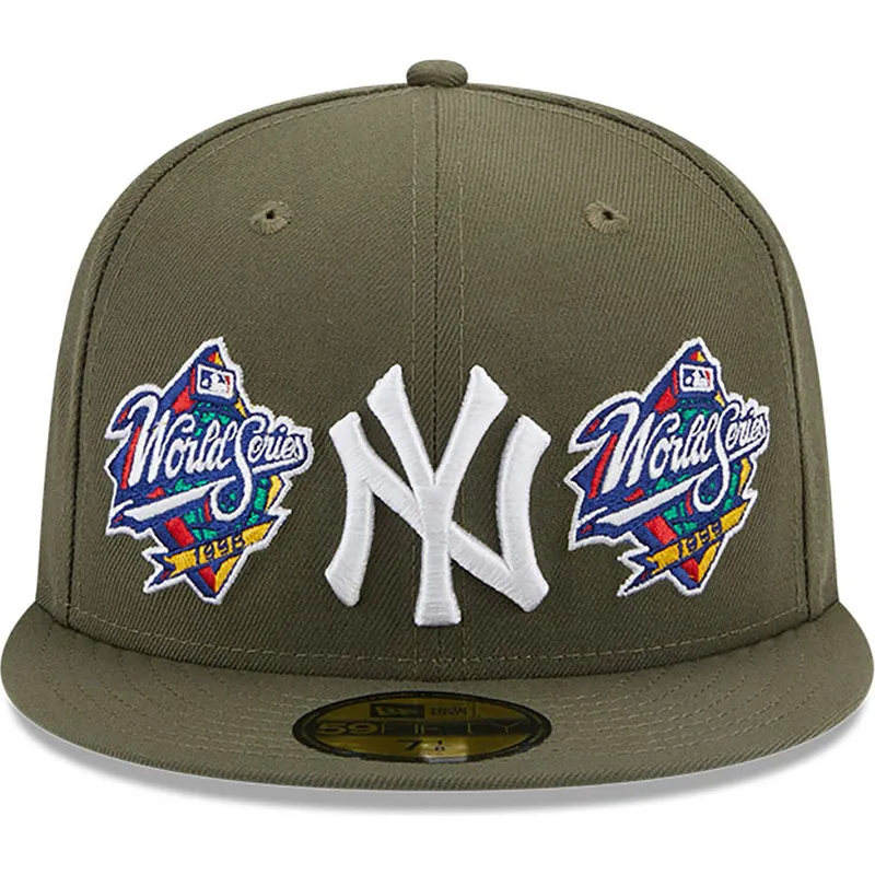 kasketter-flad-gron-tilpasset-59fifty-world-series-fra-new-york-yankees-mlb-af-new-era