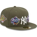 kasketter-flad-gron-tilpasset-59fifty-world-series-fra-new-york-yankees-mlb-af-new-era