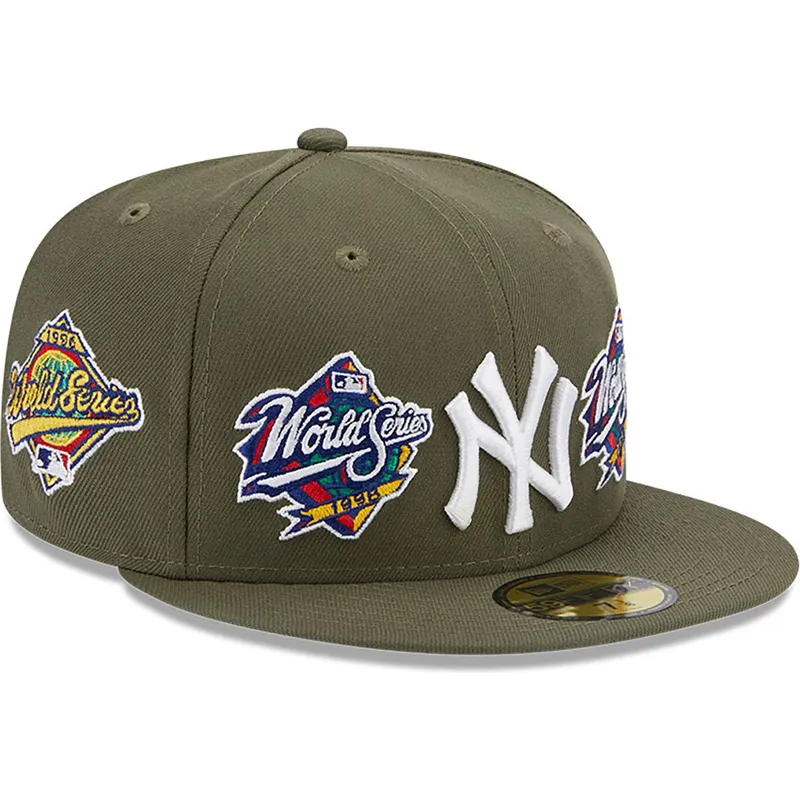 kasketter-flad-gron-tilpasset-59fifty-world-series-fra-new-york-yankees-mlb-af-new-era