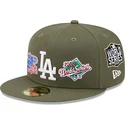 kasketter-flad-gron-tilpasset-59fifty-world-series-fra-los-angeles-dodgers-mlb-af-new-era