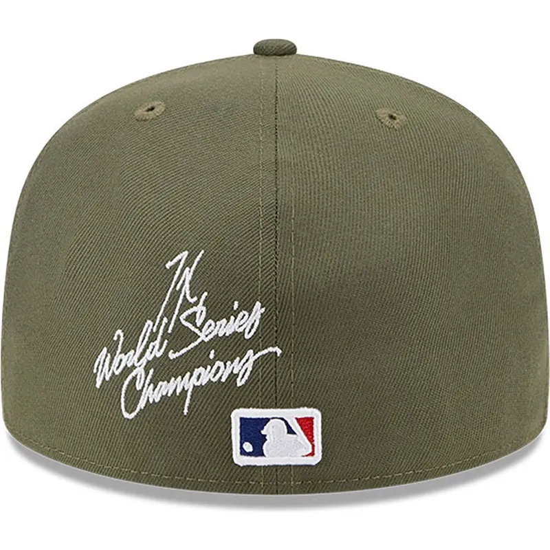 kasketter-flad-gron-tilpasset-59fifty-world-series-fra-los-angeles-dodgers-mlb-af-new-era