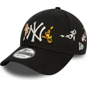 kasketter-buet-sort-justerbar-rem-9forty-koi-fish-fra-new-york-yankees-mlb-af-new-era