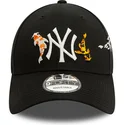 new-era-curved-brim-9forty-koi-fish-new-york-yankees-mlb-black-adjustable-cap