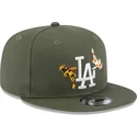 kasketter-flad-gron-snapback-9fifty-koi-fish-fra-los-angeles-dodgers-mlb-af-new-era