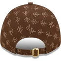 kasketter-buet-brun-justerbar-rem-9forty-monogram-fra-new-york-yankees-mlb-af-new-era