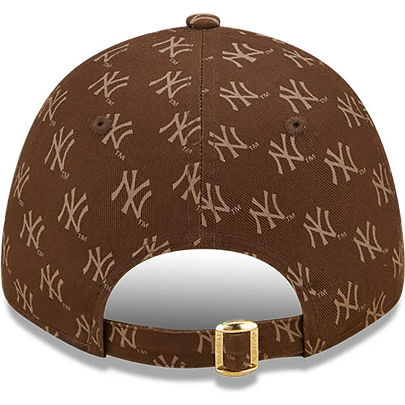 kasketter-buet-brun-justerbar-rem-9forty-monogram-fra-new-york-yankees-mlb-af-new-era kasketter-buet-brun-justerbar-rem-9forty-monogram-fra-new-york-yankees-mlb-af-new-era