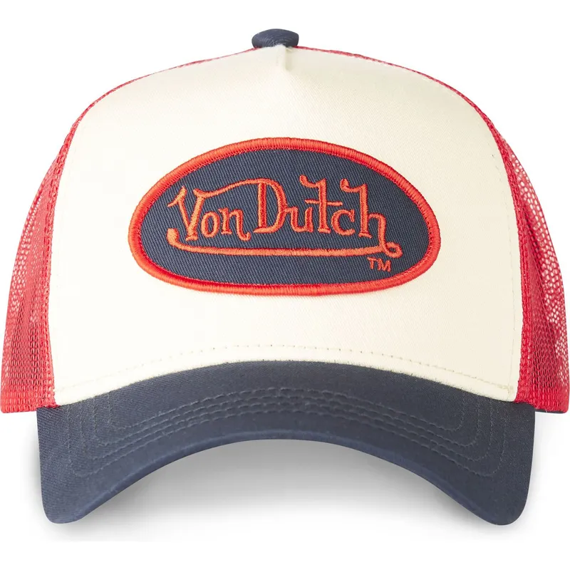 beige-rod-og-marinebla-trucker-kasket-cla5-fra-von-dutch