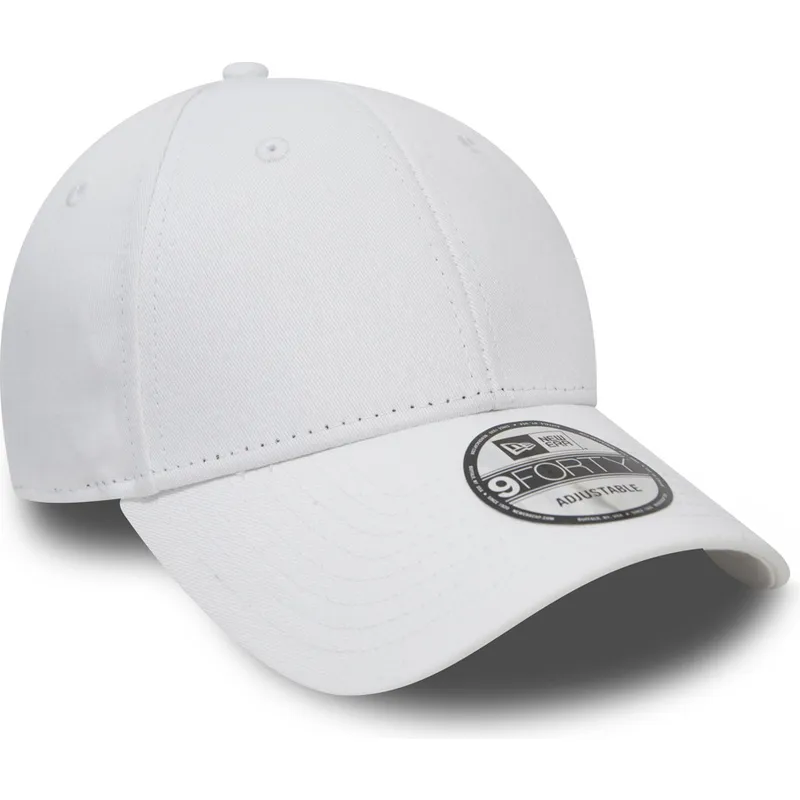 hvid-justerbar-buet-kasket-9forty-basic-flag-fra-new-era