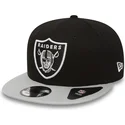 las-vegas-raiders-nfl-gra-snapback-9fifty-cotton-block-flad-kasket-fra-new-era