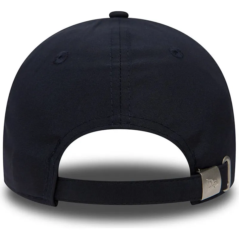 justerbar-marinebla-kurvet-kasket-9forty-flawless-logo-fra-new-york-yankees-mlb-fra-new-era