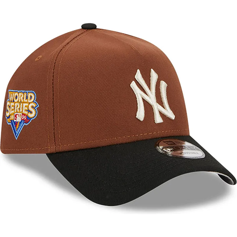 kasketter-buet-brun-snapback-9forty-a-frame-harvest-fra-new-york-yankees-mlb-af-new-era