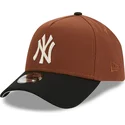 kasketter-buet-brun-snapback-9forty-a-frame-harvest-fra-new-york-yankees-mlb-af-new-era