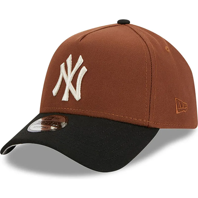 kasketter-buet-brun-snapback-9forty-a-frame-harvest-fra-new-york-yankees-mlb-af-new-era
