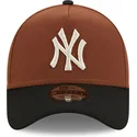 kasketter-buet-brun-snapback-9forty-a-frame-harvest-fra-new-york-yankees-mlb-af-new-era