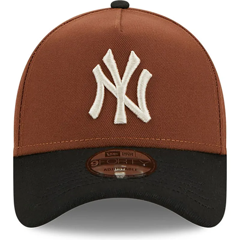kasketter-buet-brun-snapback-9forty-a-frame-harvest-fra-new-york-yankees-mlb-af-new-era