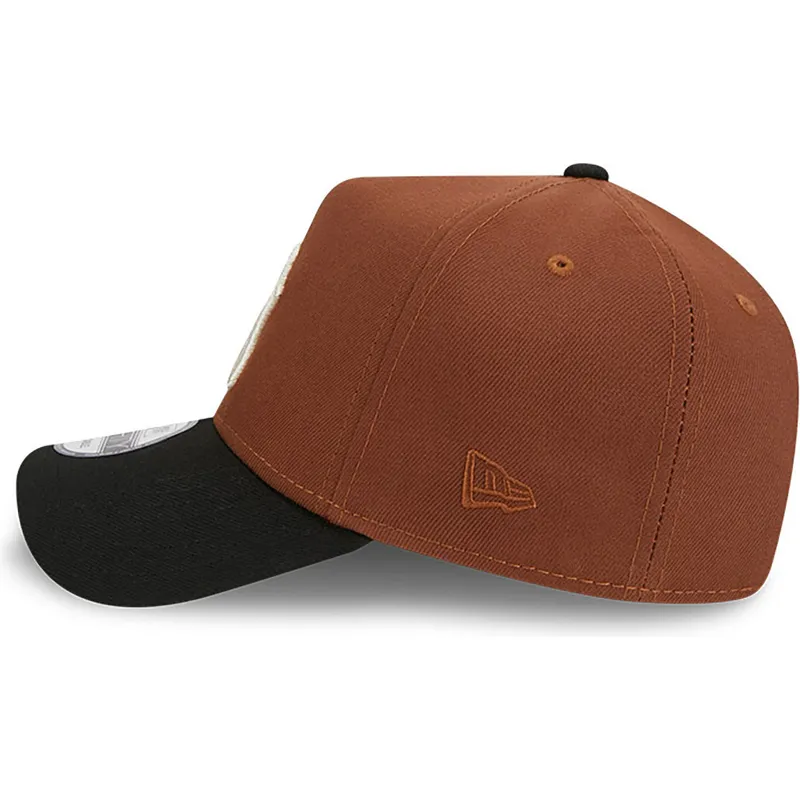 kasketter-buet-brun-snapback-9forty-a-frame-harvest-fra-new-york-yankees-mlb-af-new-era