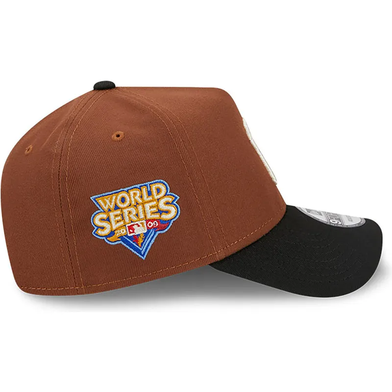 kasketter-buet-brun-snapback-9forty-a-frame-harvest-fra-new-york-yankees-mlb-af-new-era