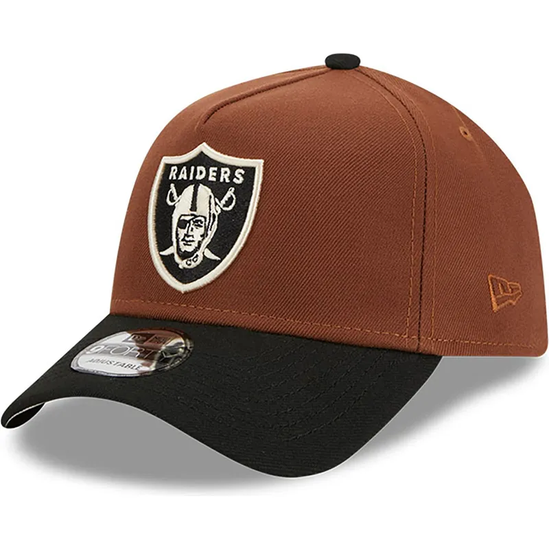 kasketter-buet-brun-snapback-9forty-a-frame-harvest-fra-las-vegas-raiders-nfl-af-new-era