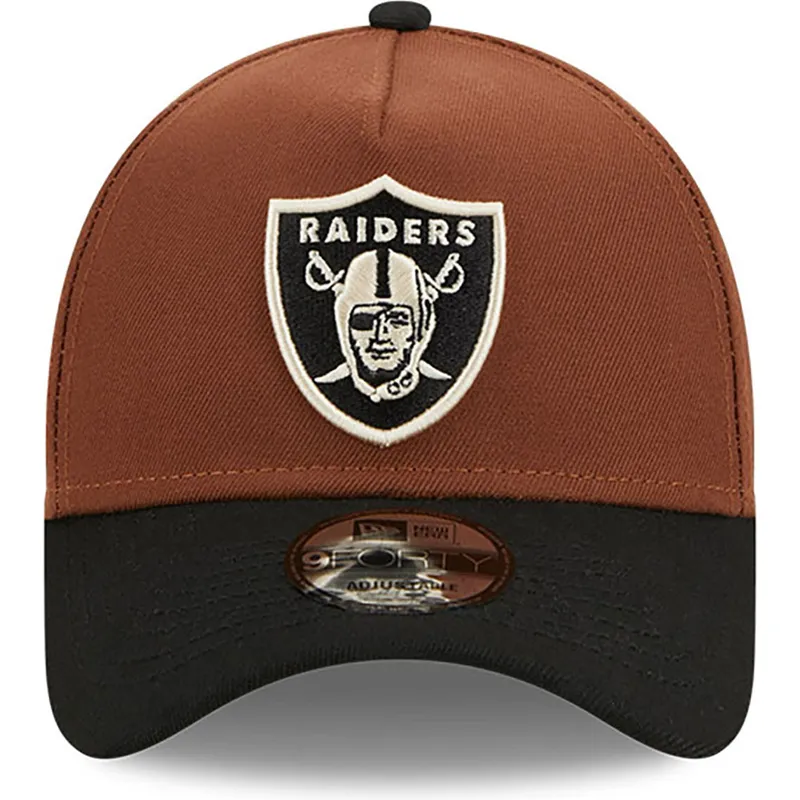 kasketter-buet-brun-snapback-9forty-a-frame-harvest-fra-las-vegas-raiders-nfl-af-new-era