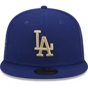 kasketter-flad-bla-tilpasset-59fifty-laurel-sidepatch-fra-los-angeles-dodgers-mlb-af-new-era
