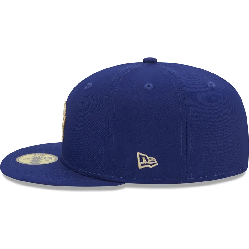 kasketter-flad-bla-tilpasset-59fifty-laurel-sidepatch-fra-los-angeles-dodgers-mlb-af-new-era