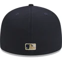 kasketter-flad-marinebla-tilpasset-59fifty-laurel-sidepatch-fra-new-york-yankees-mlb-af-new-era