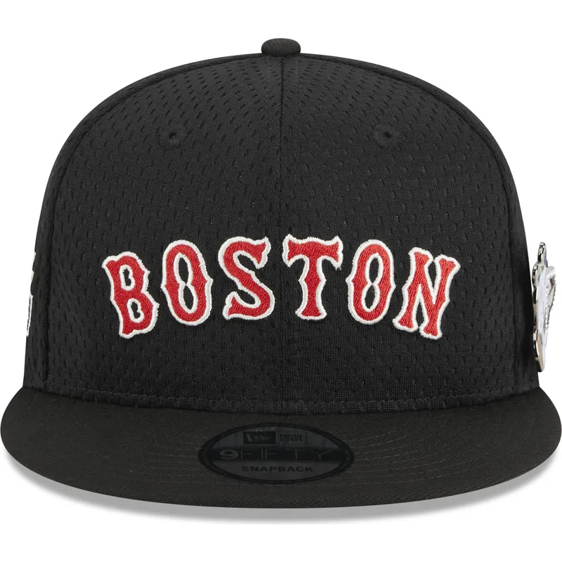 sort-flad-snapback-9fifty-post-up-pin-kasket-fra-boston-red-sox-mlb-af-new-era
