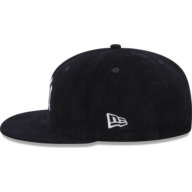 kasketter-flad-marinebla-tilpasset-59fifty-throwback-cord-fra-new-york-yankees-mlb-af-new-era