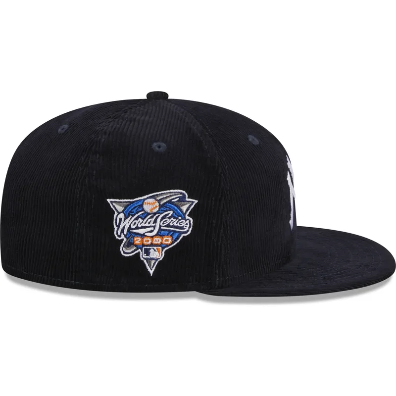kasketter-flad-marinebla-tilpasset-59fifty-throwback-cord-fra-new-york-yankees-mlb-af-new-era