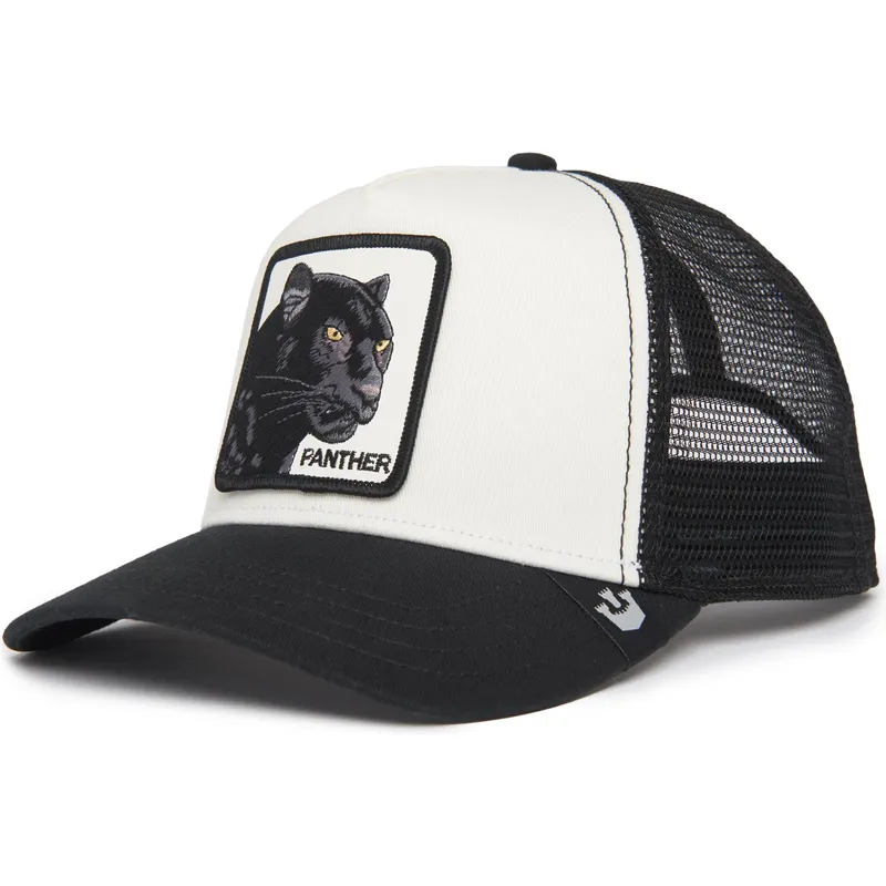 hvid-og-sort-trucker-kasket-panter-the-panther-the-farm-fra-goorin-bros