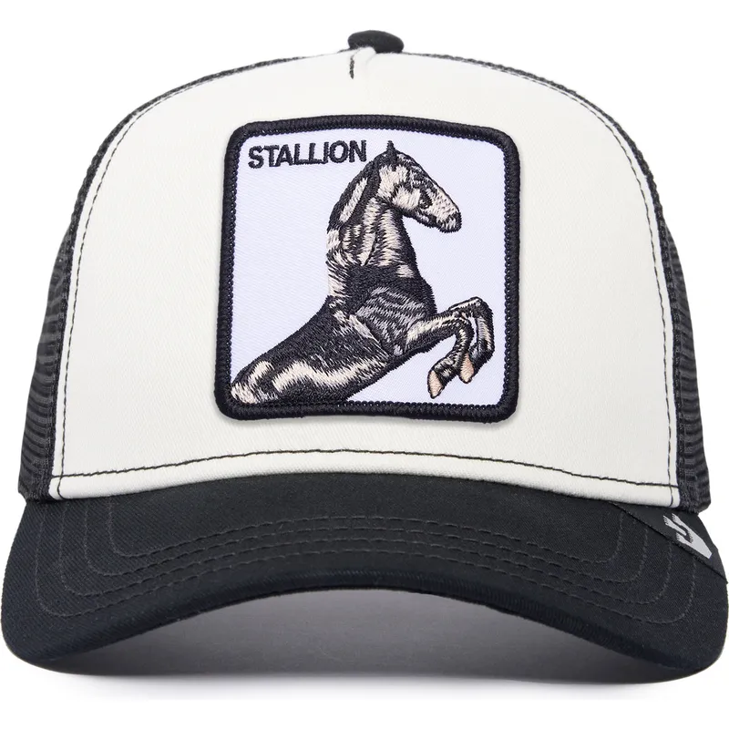 goorin-bros-the-farm-stallion-hvid-og-sort-trucker-kasket-med-hest