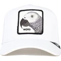 hvid-trucker-kasket-papegoje-platinum-word-the-farm-fra-goorin-bros