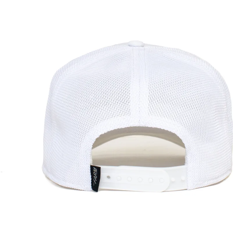 hvid-trucker-kasket-papegoje-platinum-word-the-farm-fra-goorin-bros