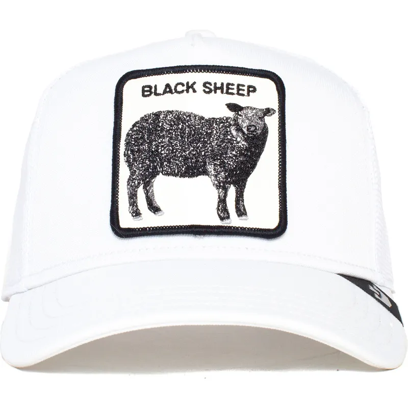 hvid-trucker-kasket-med-far-platinum-sheep-the-farm-fra-goorin-bros
