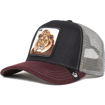 trucker-kasket-sort-gra-og-rod-love-king-circwool-of-life-the-farm-fra-goorin-bros