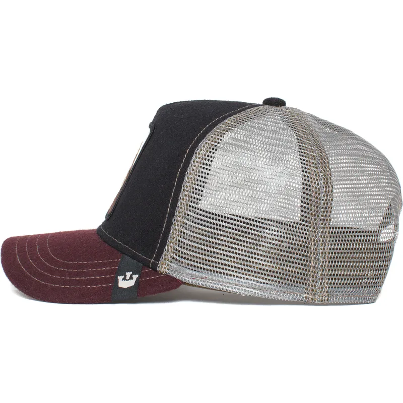 trucker-kasket-sort-gra-og-rod-love-king-circwool-of-life-the-farm-fra-goorin-bros